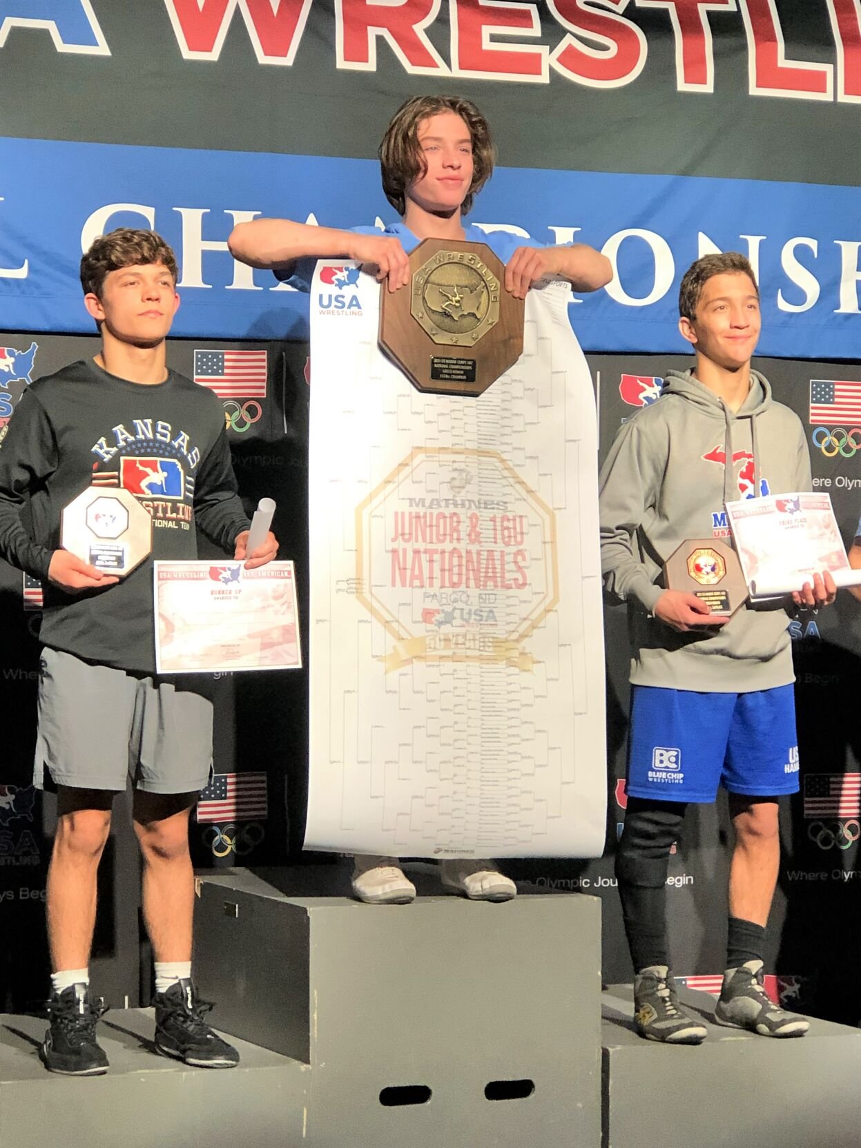 Nearby grapplers sparkle at Fargo nationals